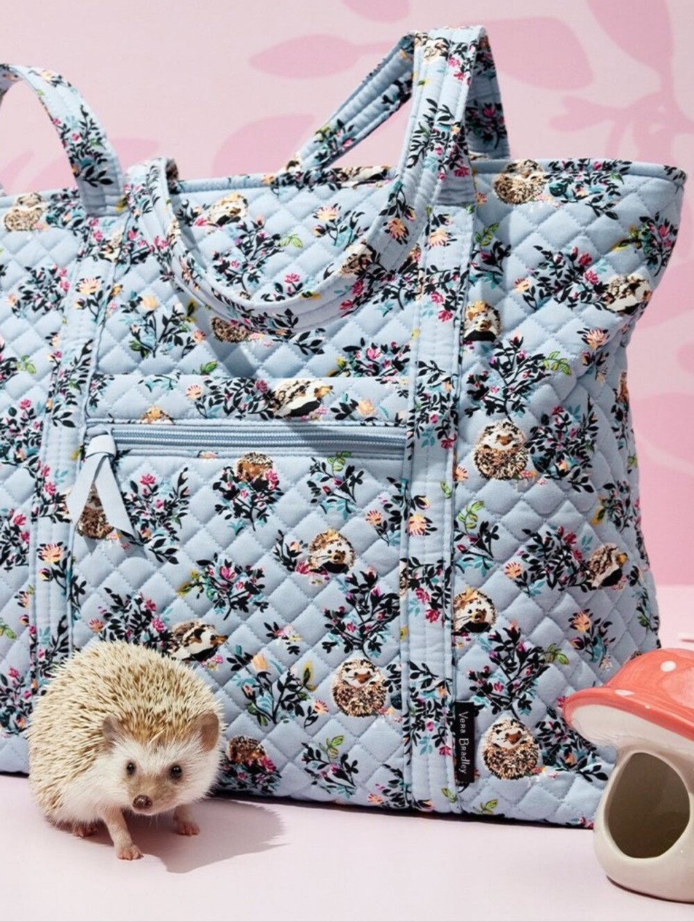 Vera Bradley XL Vera Tote in Hedgehog Wild Like New